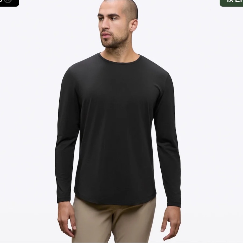 CUTS Long Sleeve Curve-Hem Tee